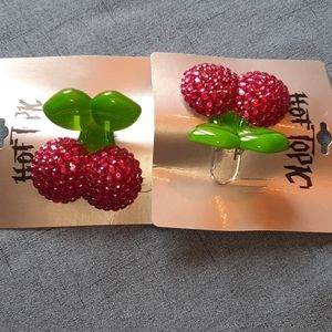 NEW🔥Hot Topic Cherry Clip lot of 2